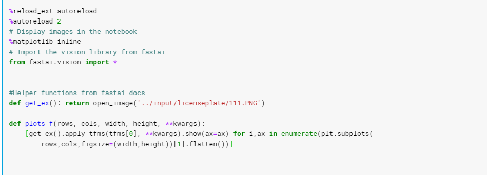 Fastai code snippet